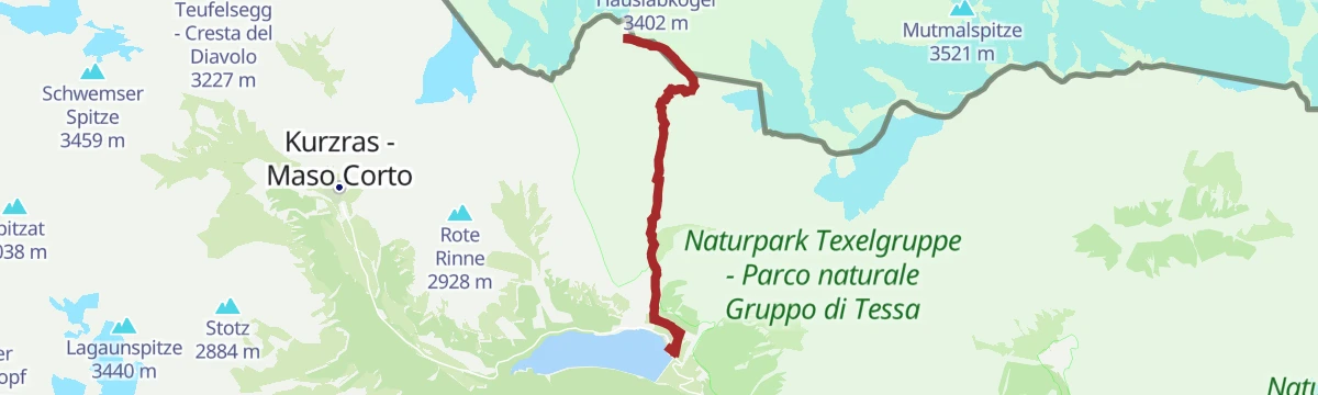 Route map: Escursione al punto di ritrovamento di Ötzi